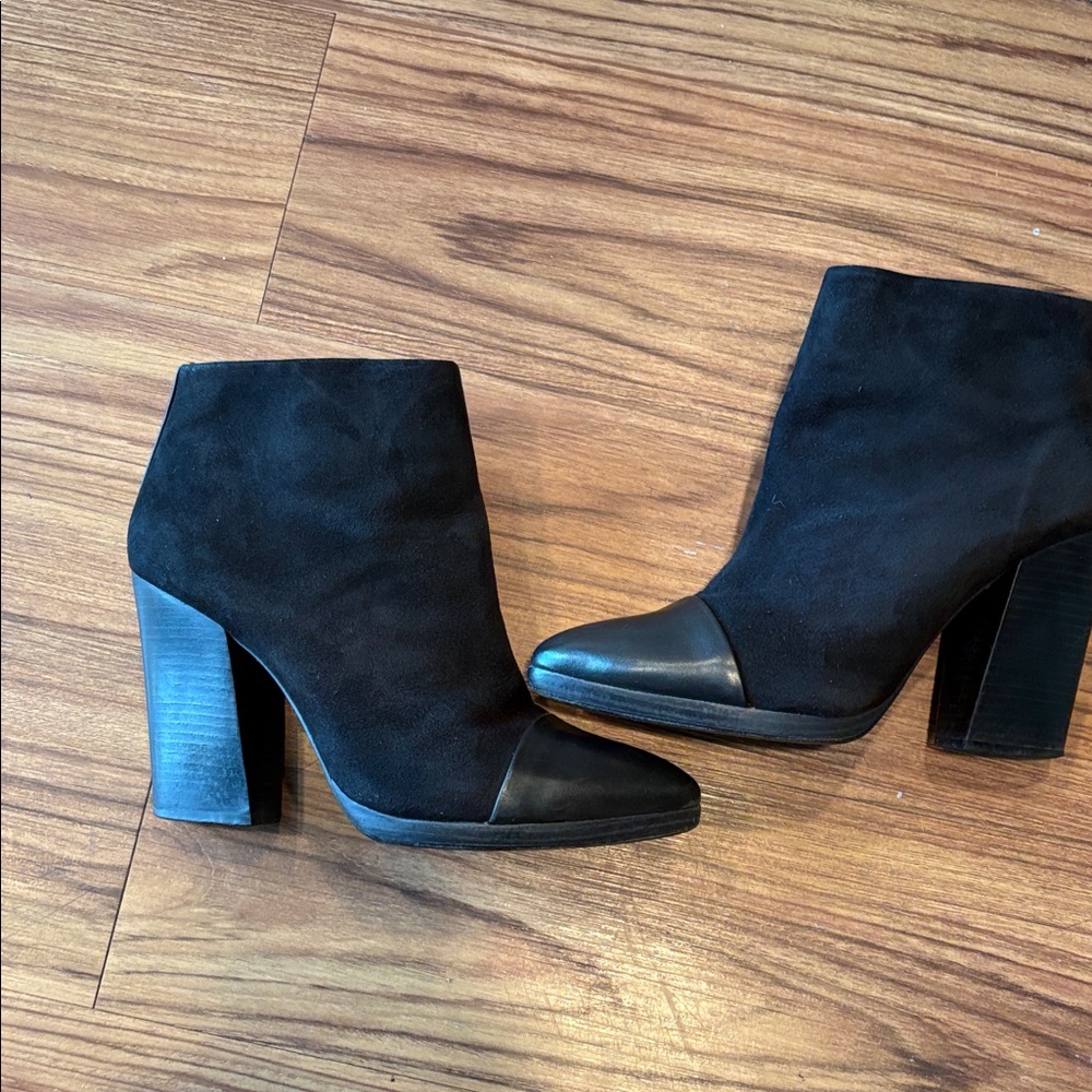 Tory Burch Black Suede Ankle Boots